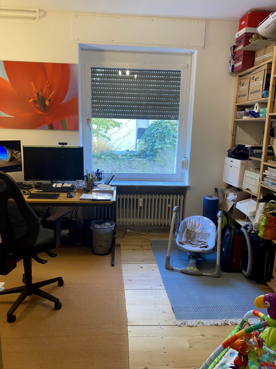 Wohnzimmer / B�ro Erdgeschosswohnung Darmstadt