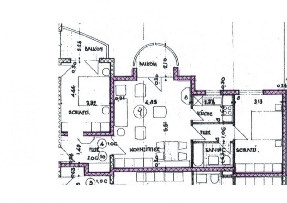 Grundriss Etagenwohnung Darmstadt