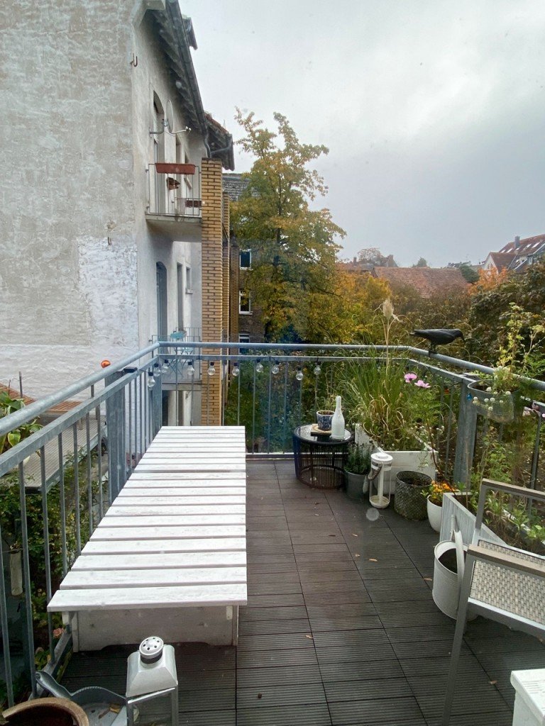 Balkon Darmstadt Etagenwohnung Teilm�blierte 1,5 Zimmer Altbauwohnung im Martinsviertel