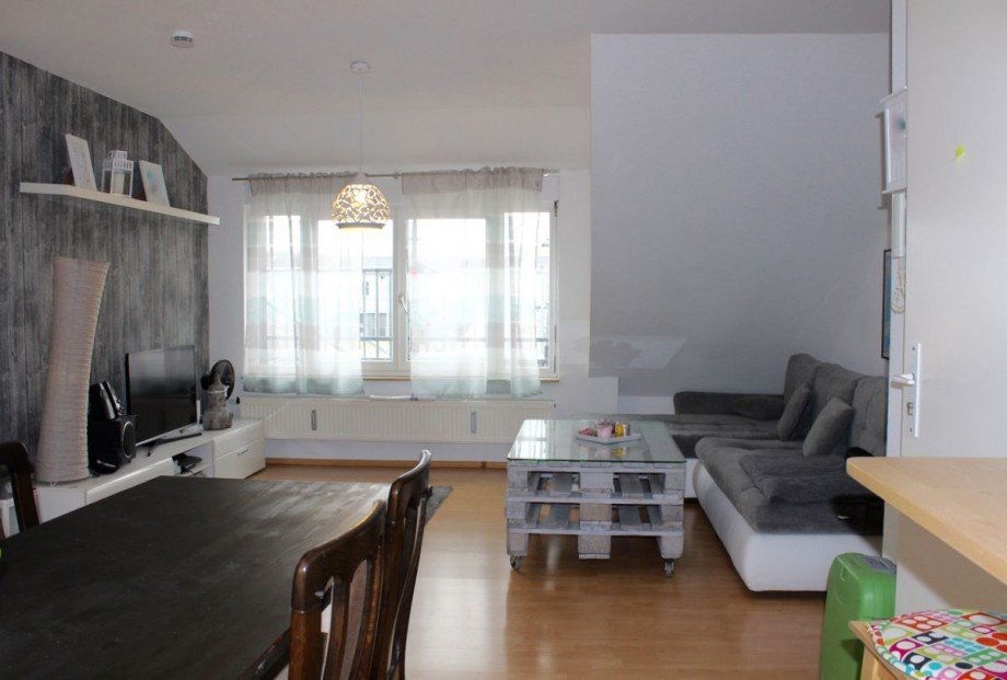 Wohnzimmer Dachgeschosswohnung Darmstadt