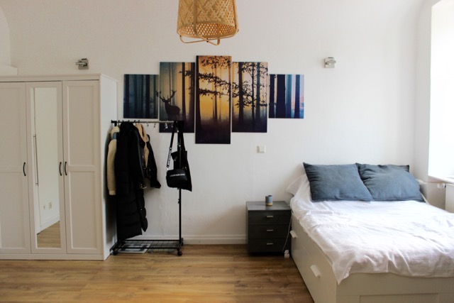 Wohnbereich kleine Wohnung Hinterhaus Erdgeschosswohnung Darmstadt