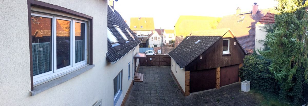 Ansicht in den Hof Einfamilienhaus Darmstadt