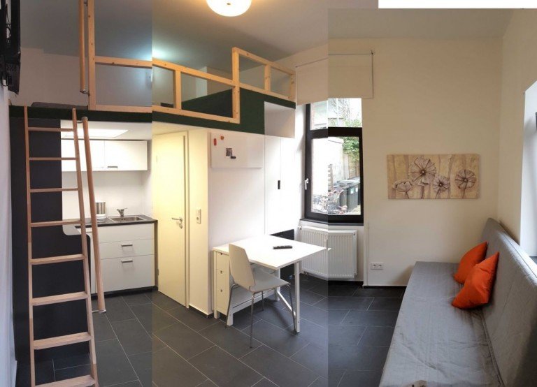 Wohnung Darmstadt Etagenwohnung Wohnen auf Zeit - Kleines Apartment in denkmalgeschütztem Backsteinhaus