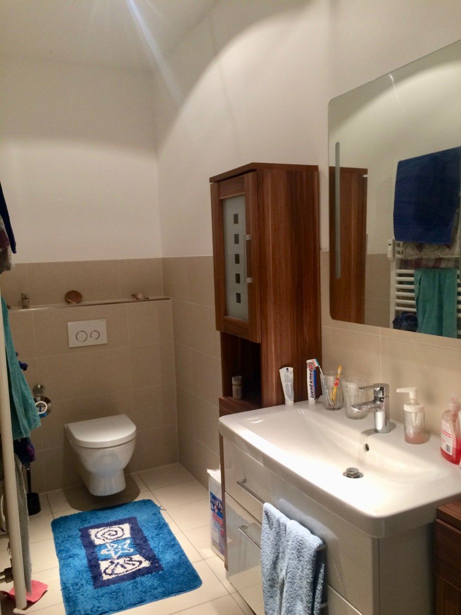 modernes Bad Souterrainwohnung Darmstadt