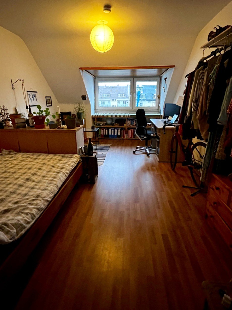 Wohn-Schlafzimmer Dachgeschosswohnung Darmstadt