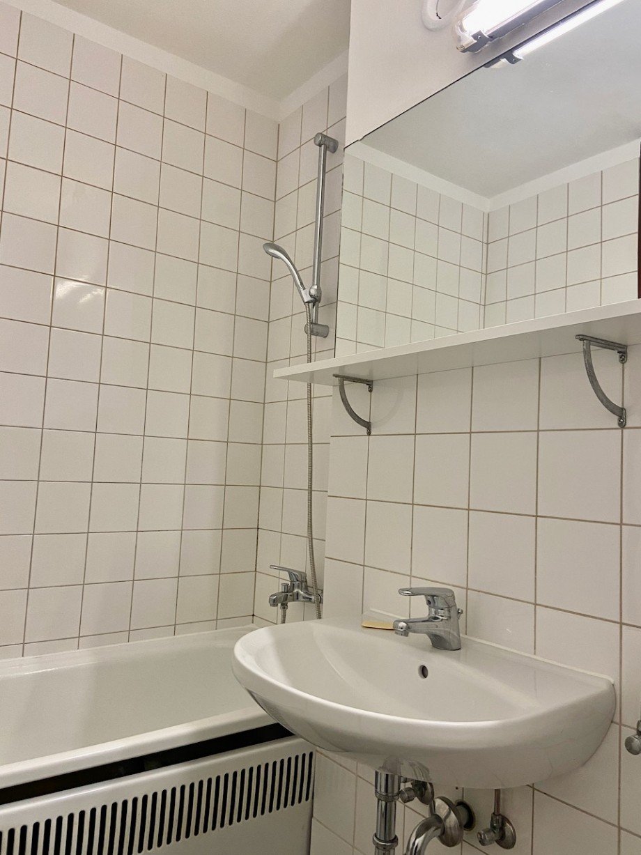 Badezimmer mit Badewanne Erdgeschosswohnung Darmstadt