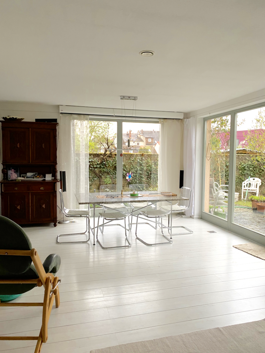 Wohnzimmer mit Essbereich Doppelhaush�lfte Darmstadt