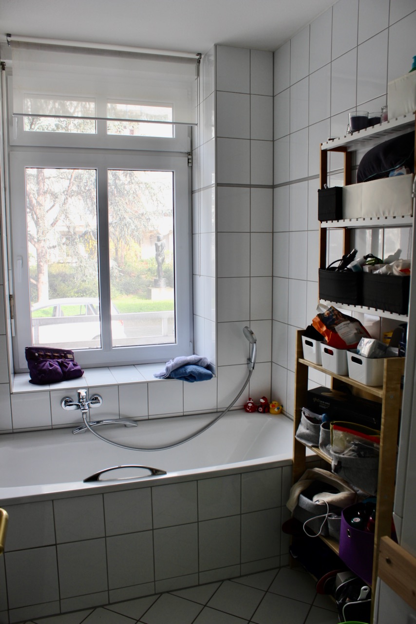 Badezimmer mit Badewanne Erdgeschosswohnung Darmstadt