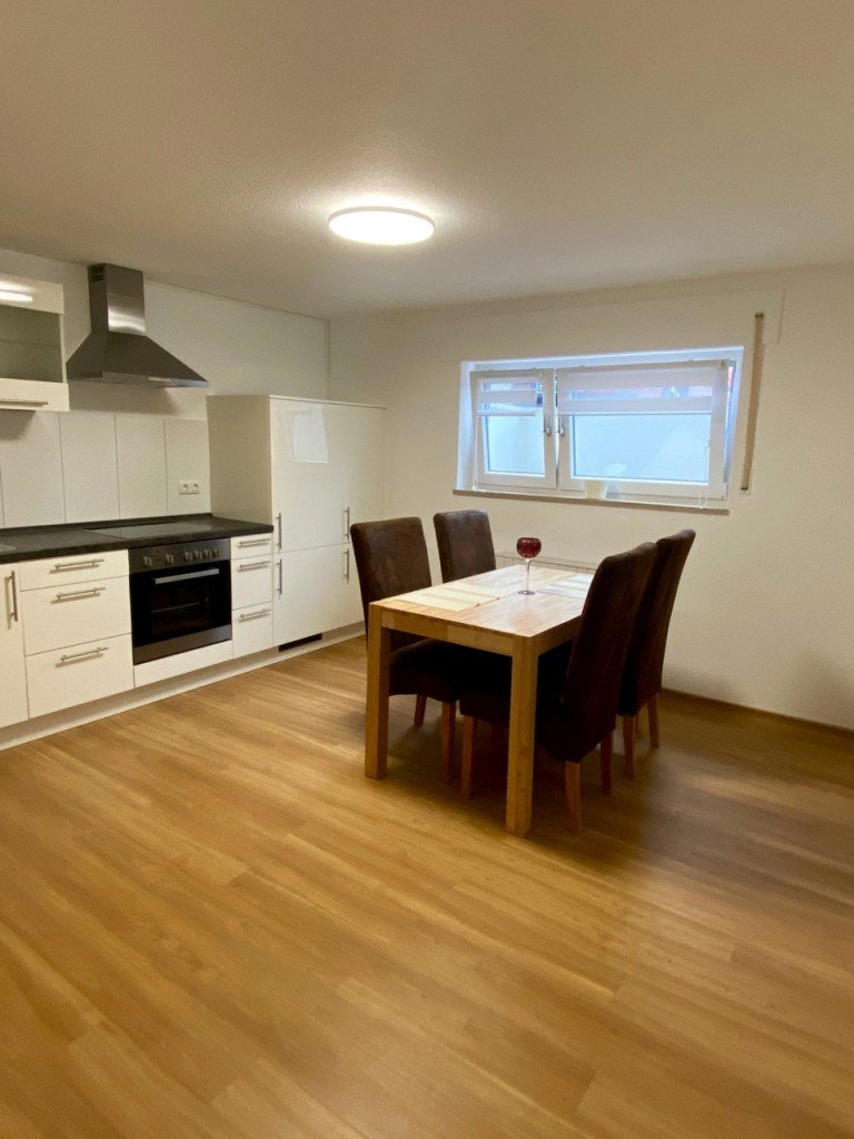 Wohnbereich mit K�che Darmstadt Souterrainwohnung Komplett M�bliert und ausgestattet: Chices Appartement in Darmstadt - West