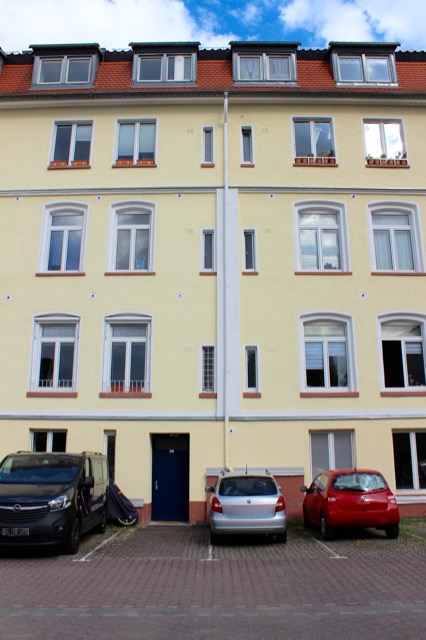 Ansicht Hinterhaus Erdgeschosswohnung Darmstadt