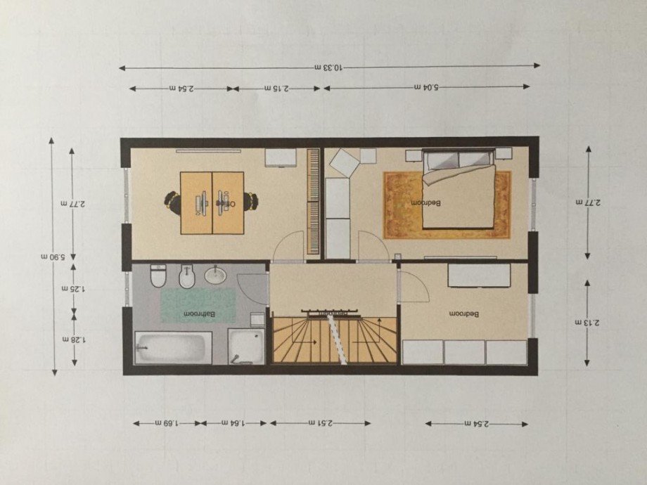 Grundriss 1.OG. Doppelhaush�lfte Dieburg