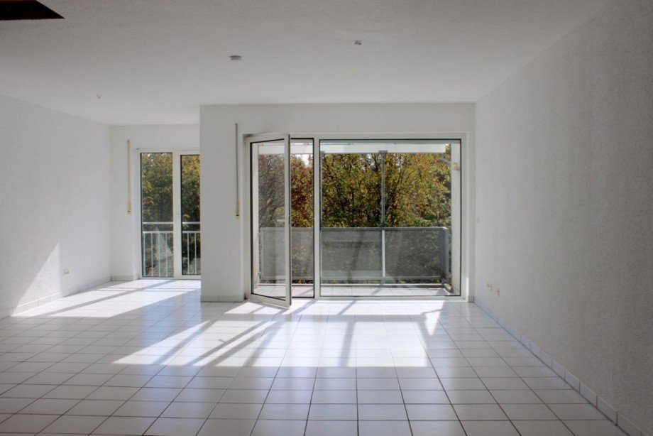 helles und offenes Wohnzimmer mit S�d-Balkon Maisonettewohnung Darmstadt