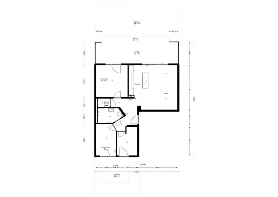 Grundriss Erdgeschosswohnung Darmstadt