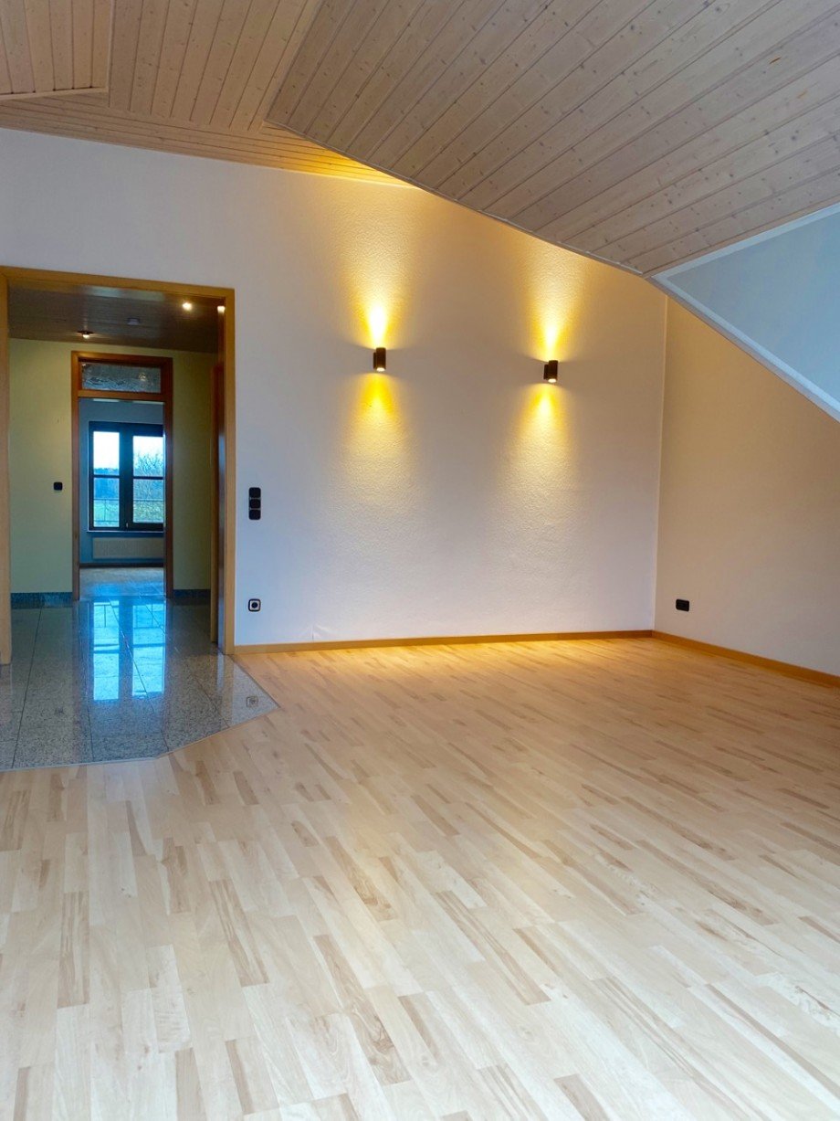 Wohnzimmer Dachgeschosswohnung Rossdorf