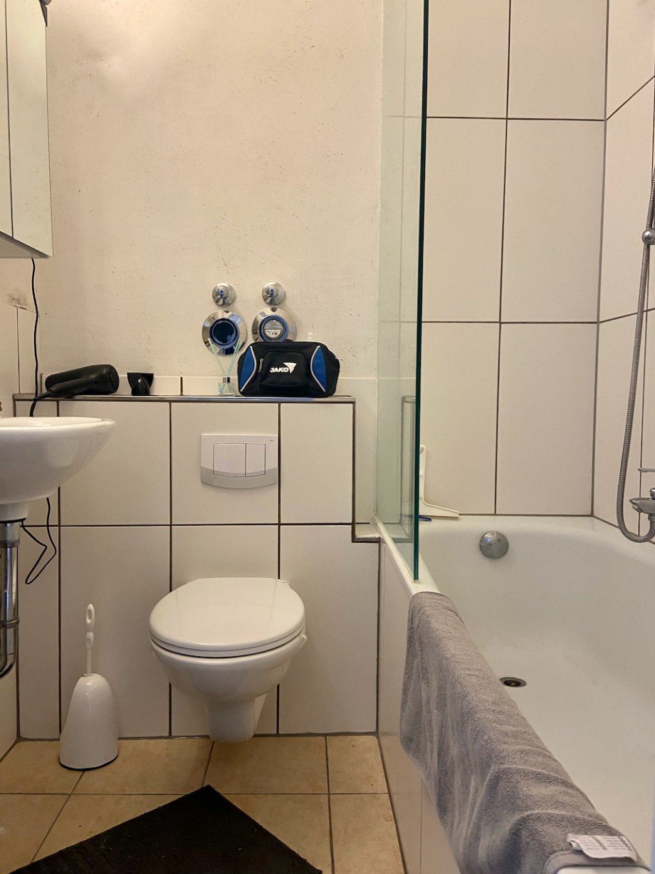 Badezimmer mit Badewanne Dachgeschosswohnung Darmstadt