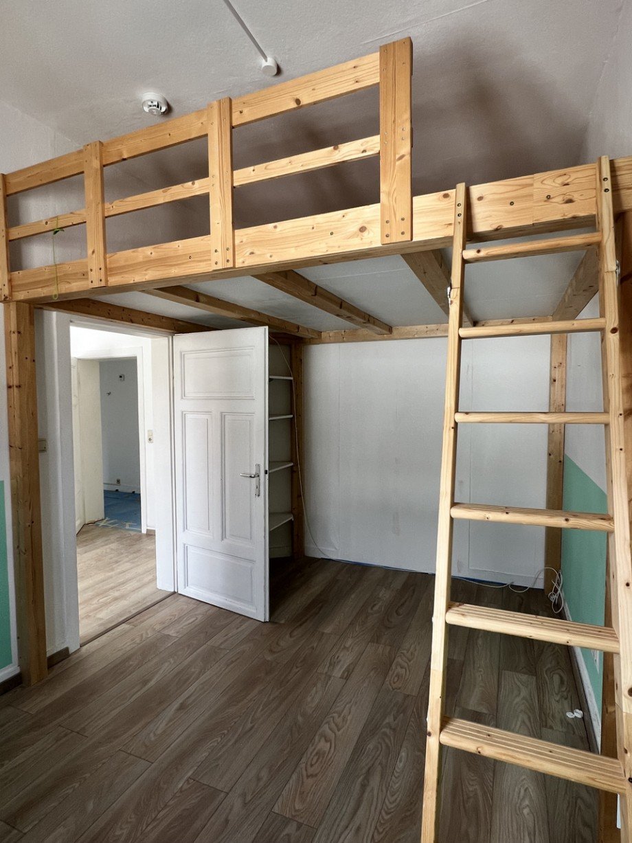 Kinderzimmer mit Hochbett Dachgeschosswohnung Darmstadt