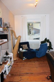 Wohnzimmer Gepflegte Kapitalanlage - 2 Zimmer Altbauwohnung im Johannesviertel