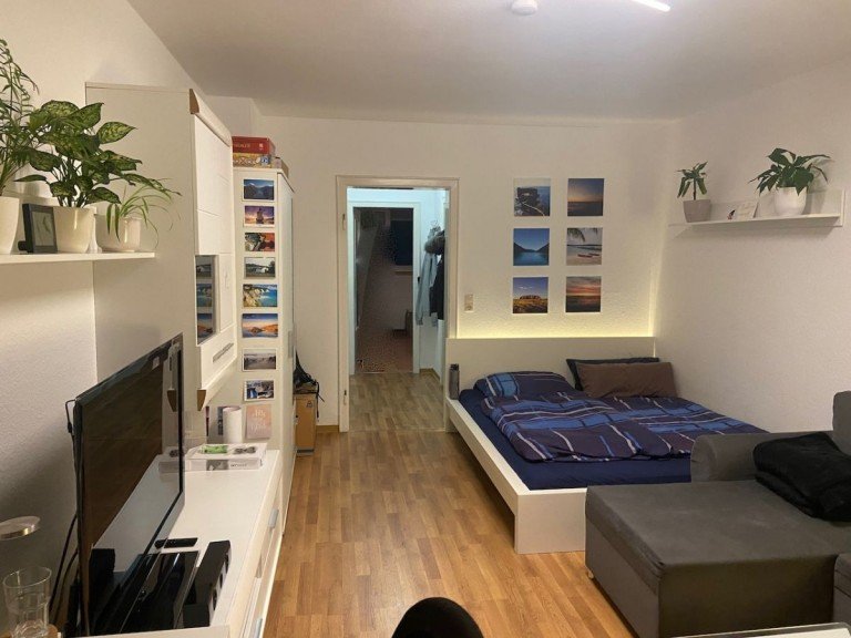 Wohn-/Schlafzimmer Darmstadt Dachgeschosswohnung *Woogsviertel* Ruhige 1 Zimmer-Single-Wohnung