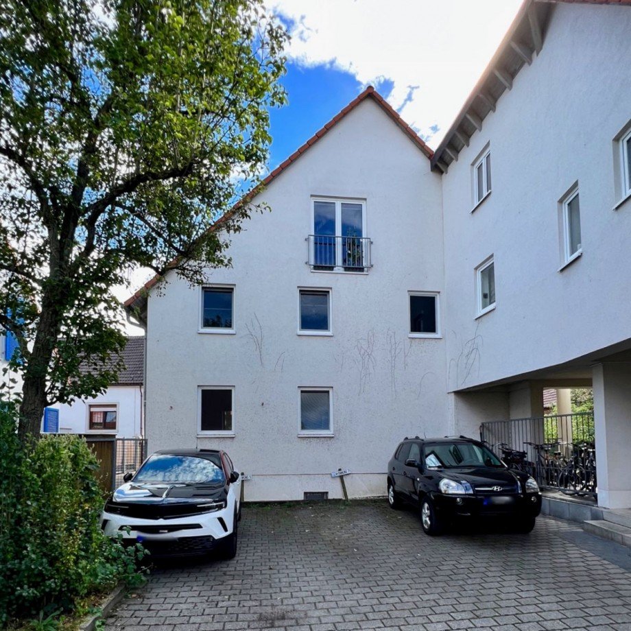 Ansicht Haus hinten Etagenwohnung Darmstadt