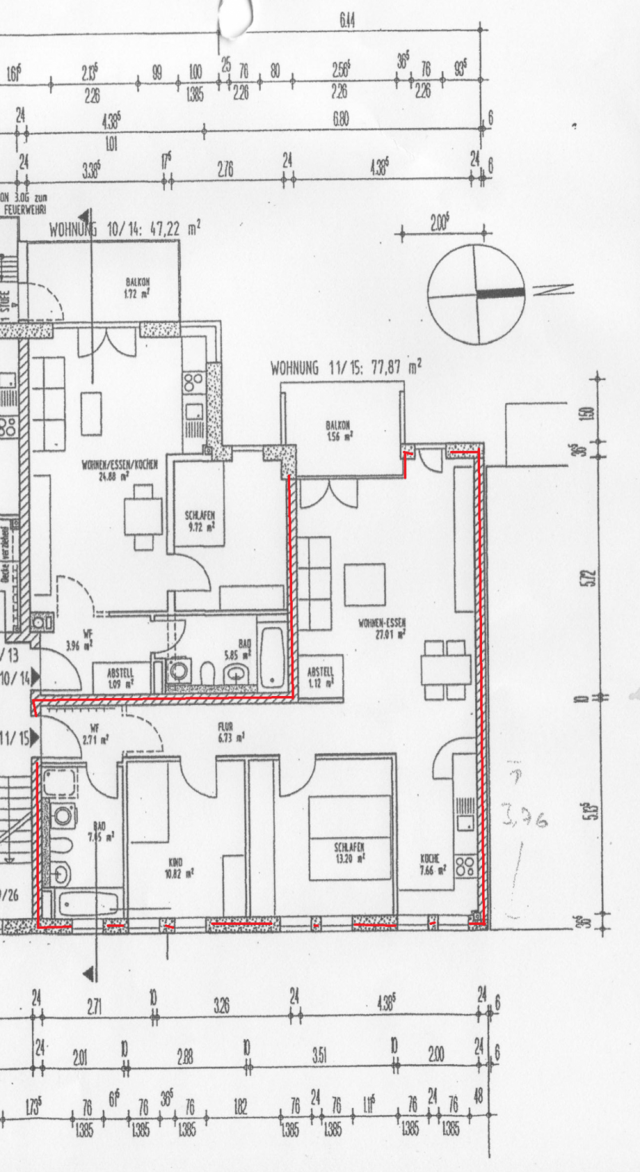 Grundriss Wohnung Schuknechtstr. Etagenwohnung Darmstadt