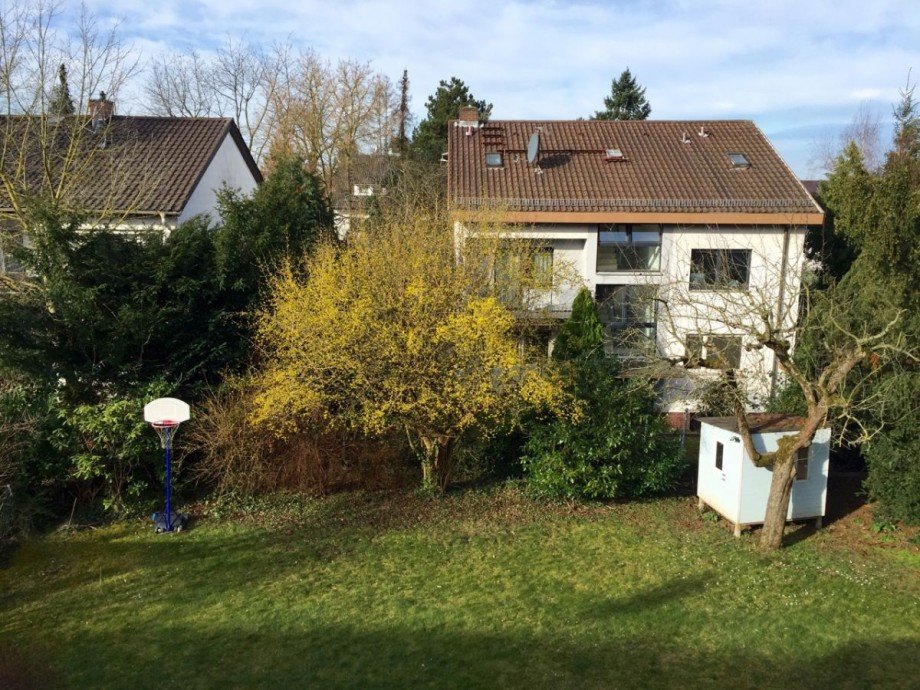 Aussicht in den Garten Etagenwohnung Darmstadt