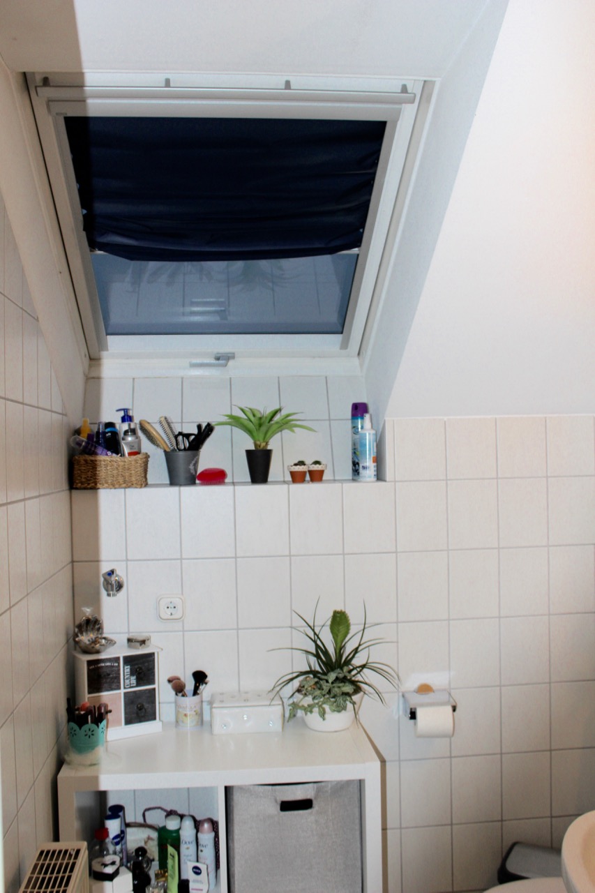 helles Tageslichtbadezimmer mit WM-Anschluss Dachgeschosswohnung Ober-Ramstadt