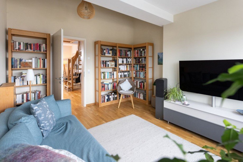 Wohnzimmer Dachgeschosswohnung Darmstadt