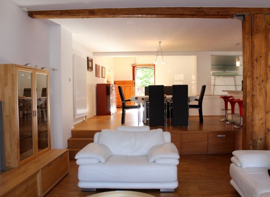 Wohnbereich zur K�che Maisonettewohnung Darmstadt